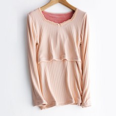 MARKET A 孕婦一扣式哺乳長袖上衣