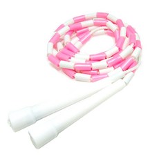 DAEIL 兒童串珠跳繩, 白色 粉色, 1條