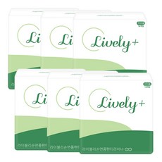 活潑的棉質長護墊, 6包, 18件, 加長型