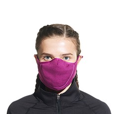 인콘트로 3D 입체 방한 마스크 커튼형, 보라색, 1개