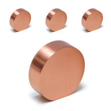 手柄世界黃銅圓形直立家具把手 玫瑰金, 4個