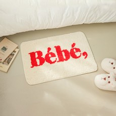 Living Gongsam Bebe浴室腳踏墊, 紅色