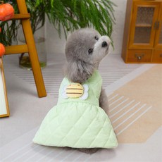 PASTEL PET 寵物蜜蜂鋪棉連身裙, 1個, 綠色
