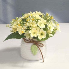 행복한마을 조화 금잔디 화분, 옐로우, 1개