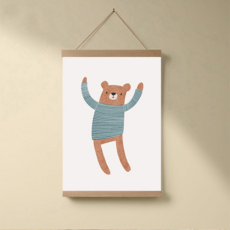 Soulrich 可愛木質掛軸海報 小熊