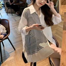 여성용 고르다노 오버핏 패턴 남방 101 CH-2316708