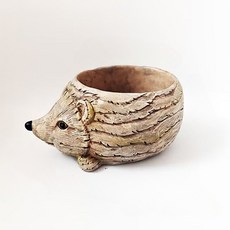 Homeflow 動物造型多肉植物室內裝飾迷你花盆 刺蝟, 1個, 混色