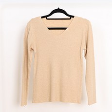 페이퍼먼츠 브이넥 골지 숏 슬림핏 데일리 니트 티셔츠 6color 13691