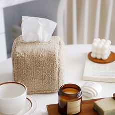 Casaverde 羊羔毛方形面紙套 迷你型, 棕色