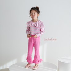 女童蝴蝶結毛圈喇叭褲