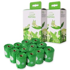 Gaenim Shop 寵物環保撿便袋 15枚, 綠色, 12捲