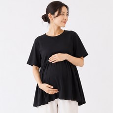 I CAN SIMPLE 抓皺傘狀孕婦短袖上衣