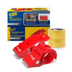 Peace 膠帶切割器+磁鐵膠帶切割器+膠帶 2入, 紅色（膠帶切割機），紅色（磁鐵膠帶切割機）, 1套