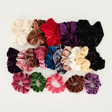 noid-b 柔軟絲絨素色大腸髮圈 20入組