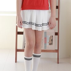 女童涼感透氣帶飾褶皺褲裙