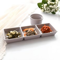 Prelude Creamy 三格分隔盤 藕粉色 1入, 1個, 獨立粉紅色