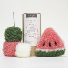 西瓜造型絲光纖維針織DIY組, 1套, 紅色