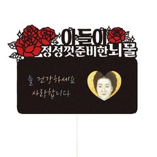 Vivid rain 父母生日零用錢活動蛋糕插牌 53 兒子精心準備, 混合顏色, 1個