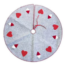 MODACore 摩達客 愛心聖誕樹裙 直徑100cm 聖誕節裝飾, 灰色, 1個