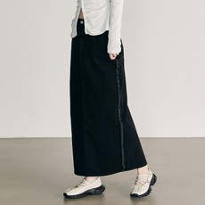 ORDINARY HOLIDAY 側邊流蘇丹寧裙