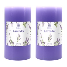 Olebien 香氛柱狀蠟燭, 薰衣草, 590g, 2個