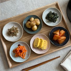 니코트 에브리데이 컬렉션 플라워 찬기 6종 세트 소, 혼합색상, 1세트