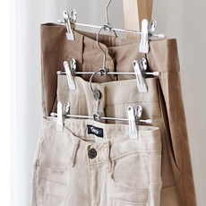 Nature Living 防滑塗層旋轉裙褲夾衣架, 白色的, 20個