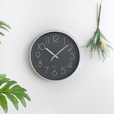 BEESTORE Shining 靜音裝飾壁掛時鐘, 灰白色