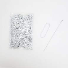 MaDaKkuMi DIY用圓珠鍊 10cm, 100個, 白色