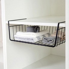 맥라이프 철제 싱크대 상부장 키친타올 걸이 L, 블랙, 1개