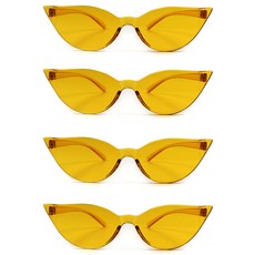 Party09 貓眼眼鏡, 4個, 黃色