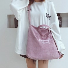 GENIAL 燈芯絨字母刺繡手提斜背包 GA2568