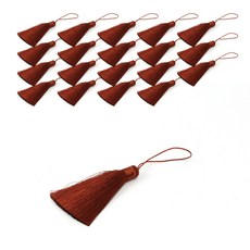 居家生活 基本款流蘇, 棕色, 20個