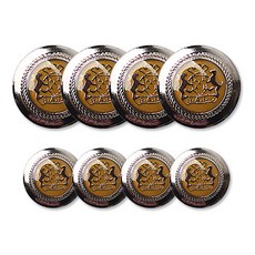 環氧金屬鈕扣 B A I J 15mm + 21mm 套組, 棕色, 4套