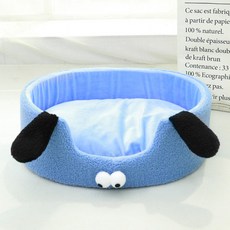 순잠 반려동물 꿀잠 부르는 왕눈이 쿠션형 방석, 블루, 1개