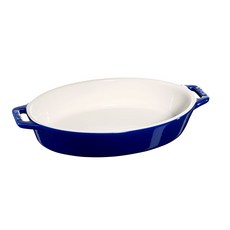 Staub 陶瓷烤盤焗烤/烤箱盤橢圓形 23 厘米, 深藍, 1個