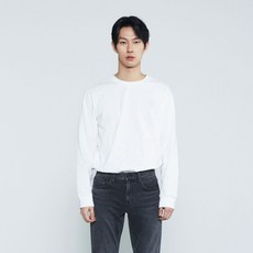 버커루 남성용 16수 슬럽 자수포인트 긴팔 티셔츠 B235TS120P