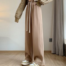 엘쏘 여성용 사이드 롱 라인 트레이닝 와이드 팬츠