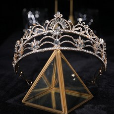 LUNAGLAM 精品系列 婚禮新娘皇冠 WC446, 1個, 金色