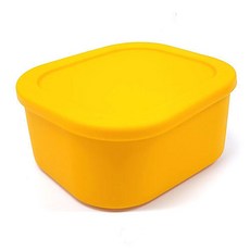 Onthis特大型矽膠容器飯菜保存便當盒 黃色, 1件, 1個