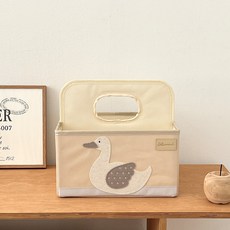 bellement 2層便攜移動式推車嬰兒尿布收納箱, 小鴨, 1個