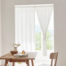 加厚羊毛雪紡荷葉邊遮光窗簾, 寬 140 厘米 x 高 180 厘米
