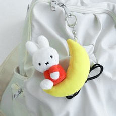 미피 드림 초승달 키링인형, 혼합색상, 1개, 12cm