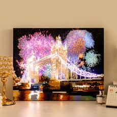 ARTJOY DIY LED 畫布款鑽石畫 40 x 50 cm, 1個, 倫敦橋