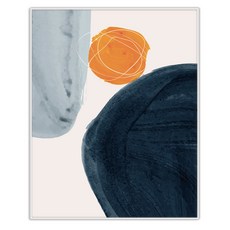 추상 일러스트 그림 인테리어액자 IDP-68, 엣지 화이트