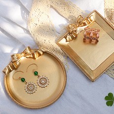 歐風室內裝飾小物托盤2件組 YT_RC062, 金色