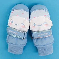 女童用大耳狗甜點立體滑雪連指手套 50213