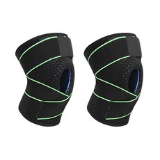 블럭마트 스포츠무릎보호대 그린 2p 세트, 1세트