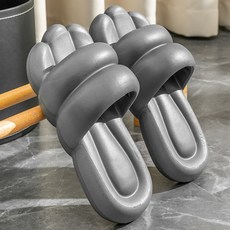 솔브리빙 로프모양 실내 푹신한 슬리퍼, 그레이, 1세트