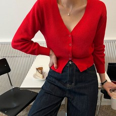 NANING9 女款Cheolco V領開襟衫